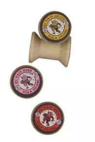 4 Bobines Bois Miniatures étiquettes Fil Au Nain