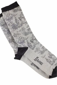 Chaussettes Toile De Jouy écru Noir 35/37