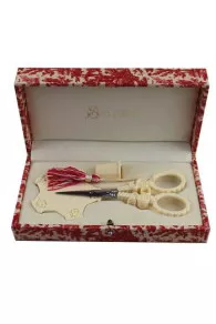 Ciseaux Broderie Ivoire S Nécessaire Jouy Rouge
