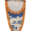 Etui Porte-ciseaux Toile De Jouy Bleue-orange - M -Maison Sajou Soldes etui porte ciseaux toile de jouy bleue orange m