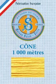 Maison Sajou Soldes 4 Fil Broderie Retors Du Nord Cône 2043 - Orpiment