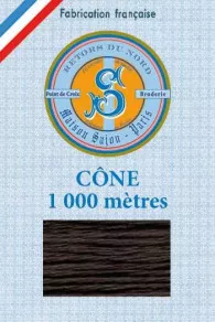 Fil Broderie Retors Du Nord Cône 2340 - Chocolat