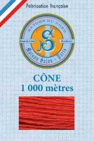 Fil Broderie Retors Du Nord Cône 2491- Brique