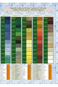 Fil Coton Boîte 12 Bobines Tons éteints 6 Fil Coton Boîte 12 Bobines Tons éteints – Image 4