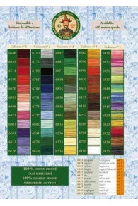 Fil Coton Boîte 12 Bobines Tons éteints 7 Fil Coton Boîte 12 Bobines Tons éteints – Image 5