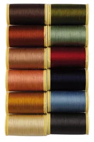 Fil Coton Boîte 12 Bobines Tons éteints