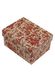 Fils Broderie-couture Boite Vide Toile De Jouy Rouge