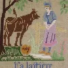 Fils Broderie Point De Croix La Laitière Et Le Pot Au Lait -Maison Sajou Soldes fils broderie point de croix la laitiere et le pot au lait