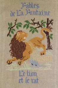 Fils Broderie Point De Croix Le Lion Et Le Rat 3 Fils Broderie Point De Croix Le Lion Et Le Rat