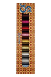 Huit Bobines Fil Métallisé Rose Shocking Boîte Cadeau 3 Huit Bobines Fil Métallisé Rose Shocking Boîte Cadeau