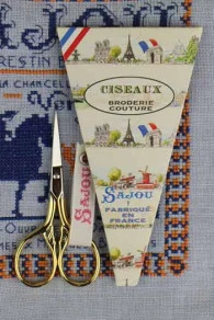 Paire De Ciseaux Broderie Courcy Aurifiée