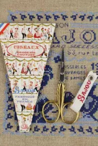 Paire De Ciseaux Broderie Festons Aurifiée