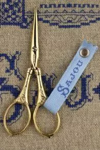 Paire De Ciseaux Broderie Langres Aurifiée