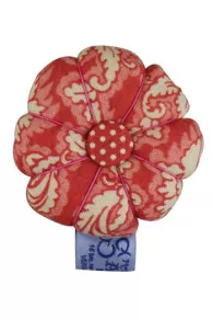 Pique-épingles En Tissu Damas Rouge