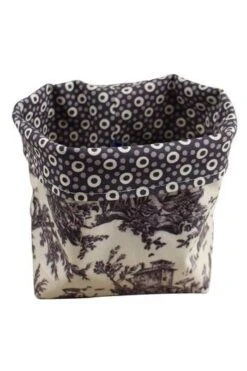 Pot Toile Enduite Et Tissu Offrande Gris