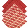 Quatre Serviettes Damas Rouge 1 Et 2 -Maison Sajou Soldes quatre serviettes damas rouge 1 et 2