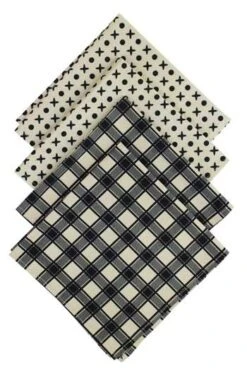 Quatre Serviettes Travaux Noir 1 Et 2