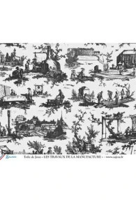 T-shirt Gris Chiné Toile De Jouy Noir - Taille S 5 T-shirt Gris Chiné Toile De Jouy Noir - Taille S – Image 3