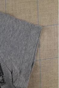 T-shirt Gris Chiné Toile De Jouy Noir - Taille S 7 T-shirt Gris Chiné Toile De Jouy Noir - Taille S – Image 5