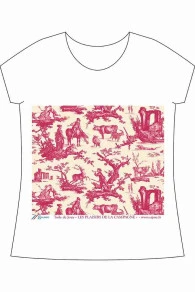 T-shirt Toile De Jouy Rose Taille S