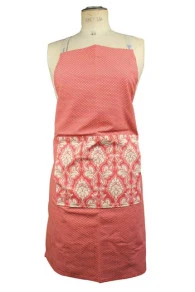 Tablier De Cuisine Tissu Rouge à Pois