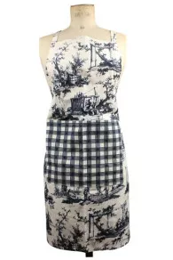 Tablier De Cuisine Toile De Jouy Noire