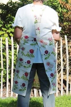 Tablier Japonais Tissu Roses Joséphine -Maison Sajou Soldes tablier japonais tissu roses josephine 2