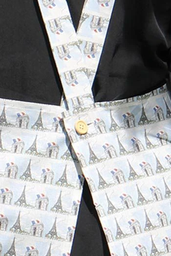 Tablier Japonais Tissu Tours Eiffel 6 Tablier Japonais Tissu Tours Eiffel – Image 4
