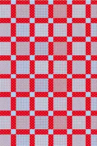 Tissu Coton Au Mètre Façon Patchwork Rouge