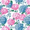 Tissu Coton Au Mètre Hortensias Roses Et Bleus -Maison Sajou Soldes tissu coton au metre hortensias roses et bleus