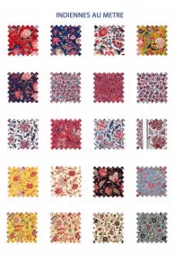 Tissu Indienne Au Mètre Fond Rose Foncé N°08 5 Tissu Indienne Au Mètre Fond Rose Foncé N°08 – Image 3