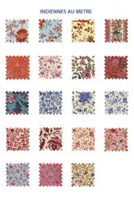 Tissu Indienne Au Mètre Fond Rose Foncé N°08 6 Tissu Indienne Au Mètre Fond Rose Foncé N°08 – Image 4