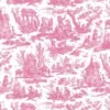 Toile De Jouy Rose Au Mètre Motif Miniature 1 Toile De Jouy Rose Au Mètre Motif Miniature -Maison Sajou Soldes toile de jouy rose au metre motif miniature