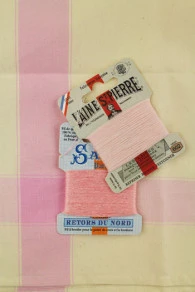 Torchon à Broder Coton Centre Toile Aïda - Rose 5 Torchon à Broder Coton Centre Toile Aïda - Rose – Image 3