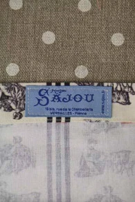 Tote Bag Toile De Jouy Offrande Amour Gris 5 Tote Bag Toile De Jouy Offrande Amour Gris – Image 3